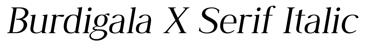 Burdigala X Serif Italic